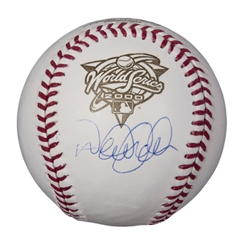 2000 Derek Jeter Signed OML Selig World Series Baseball (MLB Authenticated & Steiner)